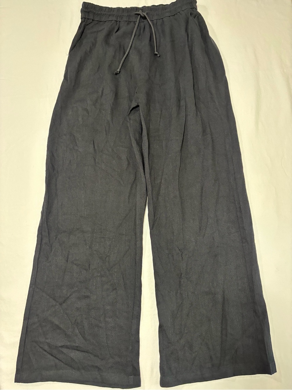 HALARA Women's Wide-Leg Drawstring Pants in Black